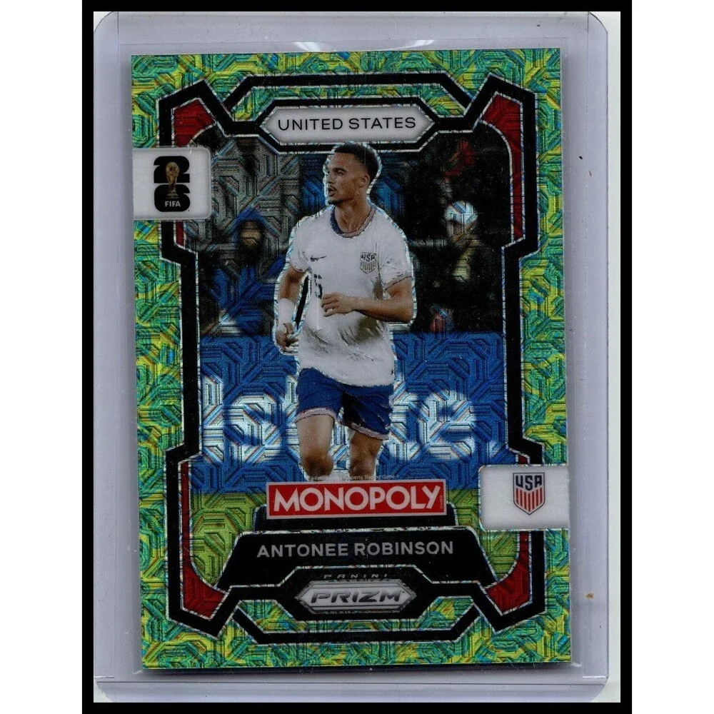 2026Panini Prizm FIFA WorldCup Monopoly Antonee Robinson Hat Trick Mojo SSP